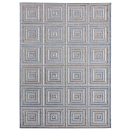 United Weavers Of America Cascades Tehama Blue & Grey Area Rectangle Rug 7 ft. 10 in. x 10 ft. 6 in. 2601 10867 912